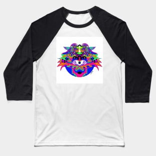 eye in the sky in kaiju sphinx madness ecopop mexican patterns and colors Baseball T-Shirt